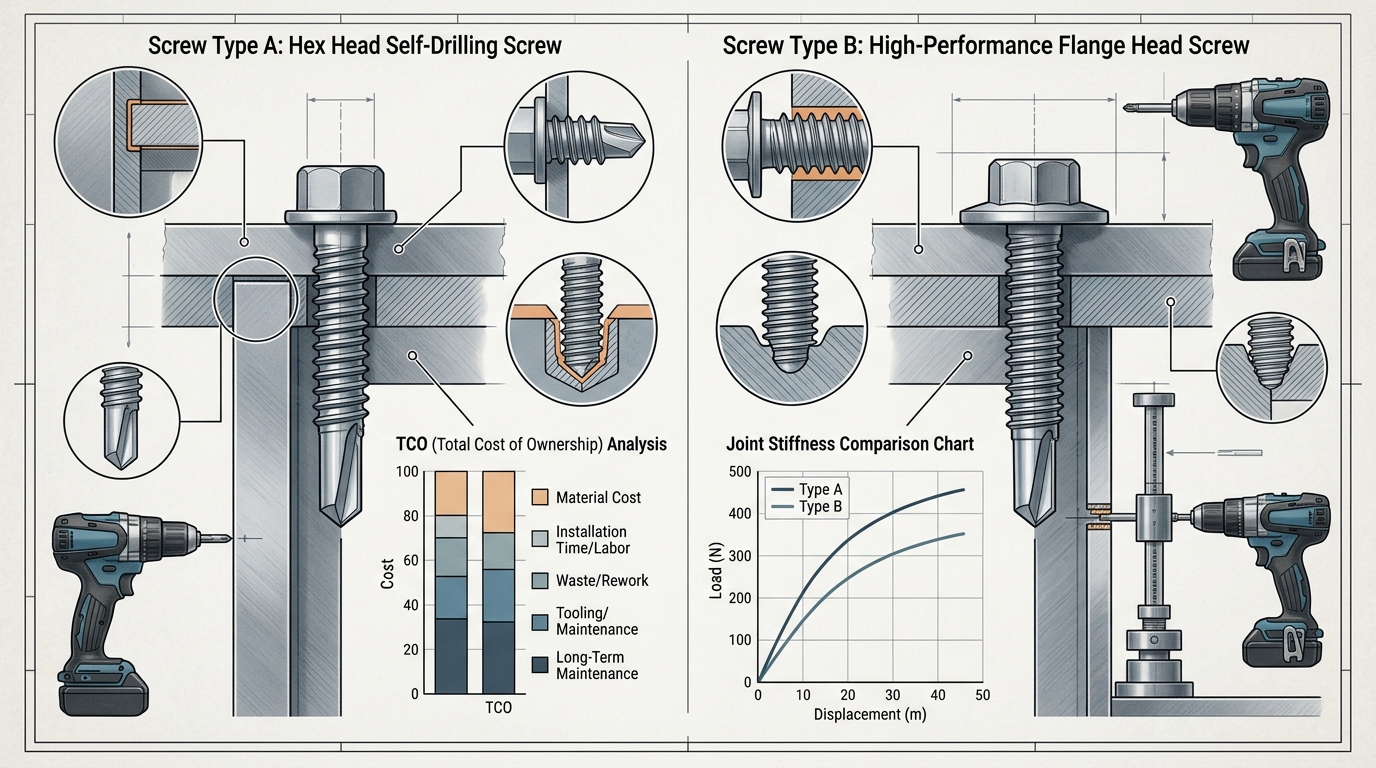 Construction Building Self Tapping Screws TCO: Joint Stiffness Tco Analysis：完全なB2B調達ガイド